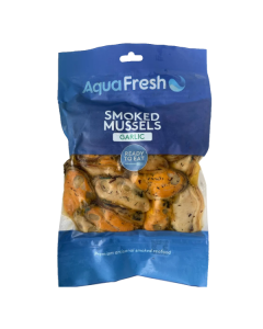 Hot Smoked Mussels Garlic 500g Pack/Fresh