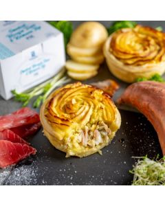 Southern Ocean Smoked Bluefin Tuna Kumara Top Carton of 20 Pies/Frozen