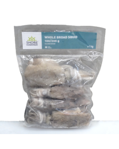 Squid Whole Broad 10 x 1kg Packs/Frozen 