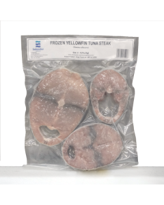 Yellowfin Tuna Steaks Whole Round (2-4pcs/kg) 10x1kg Retail Pack/Frozen 
